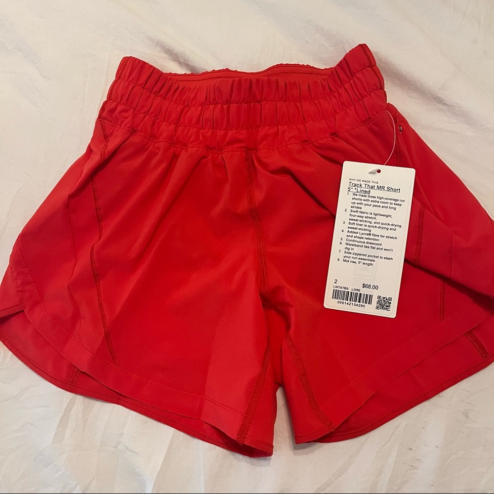 Track that mid rise Lululemon shorts